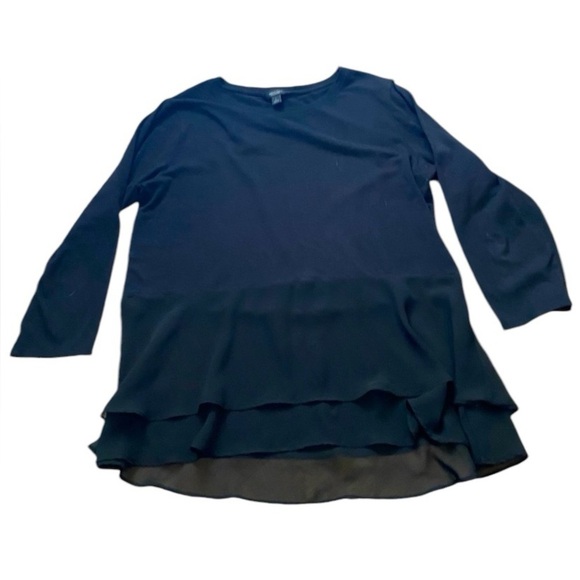 🌟
Women Simply Vera Vera Wang black blouse top Size L long sleeve shirt - Picture 5 of 10